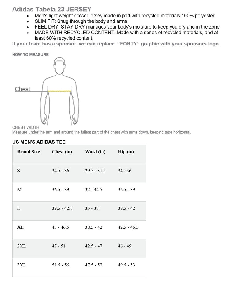 Tabela Jersey