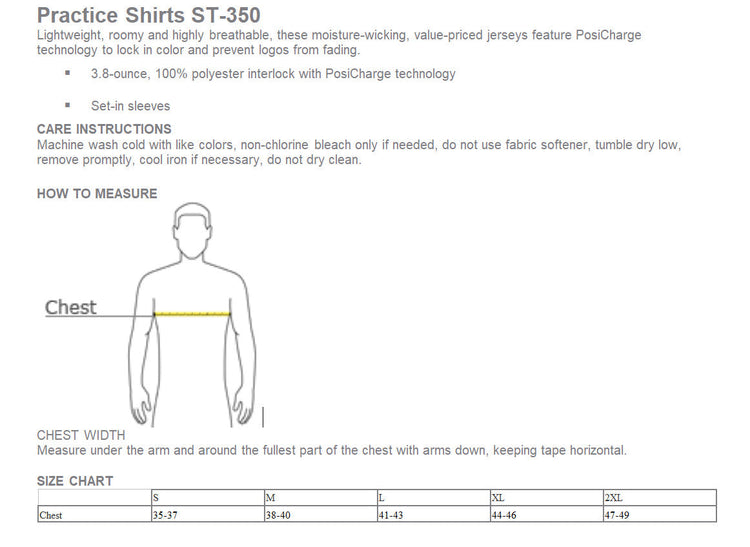 Competitor Moisture Wicking Practice Shirt