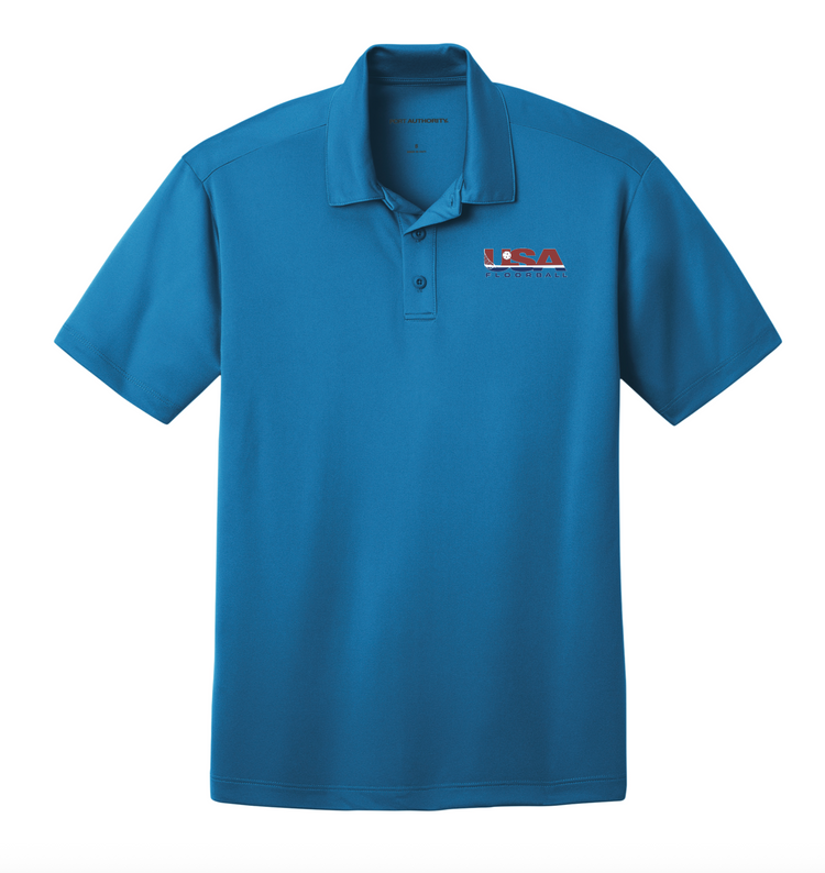 USA Floorball Men's Brilliant Blue Polo Shirt