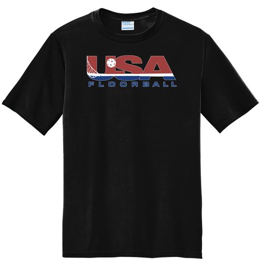 USA Floorball Men's Black Practice Shirt