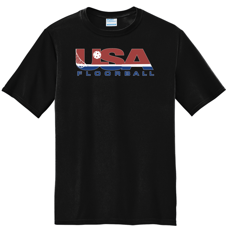 USA Floorball Men's Black Practice Shirt