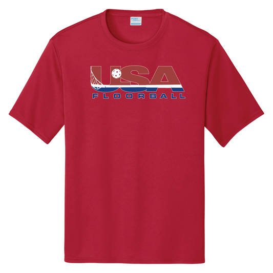 USA Floorball Men's Red Practice Shirt