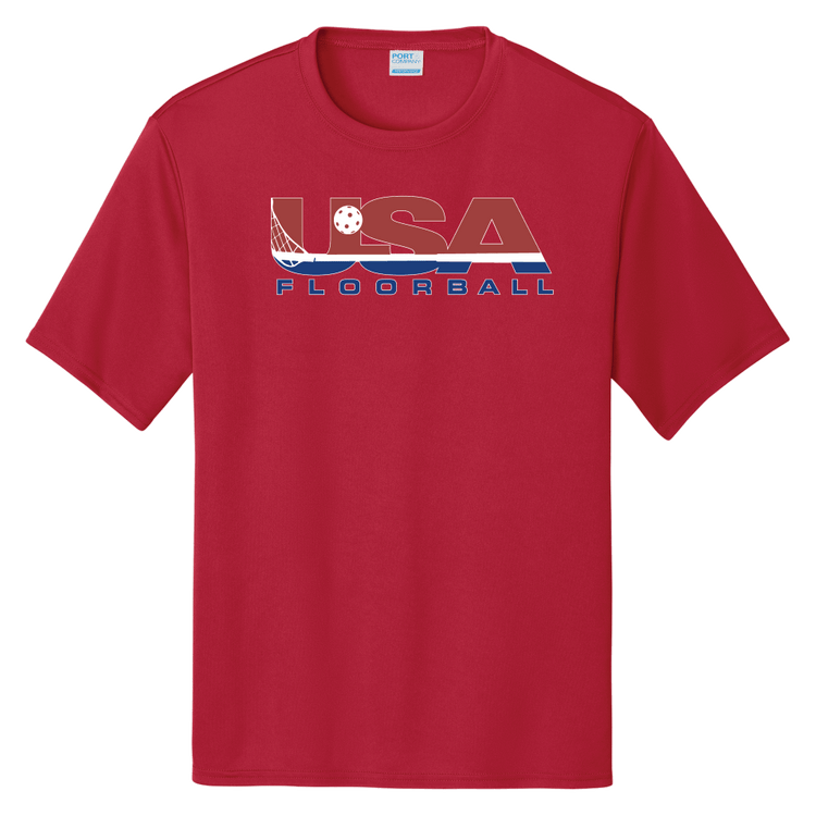 USA Floorball Men's Red Practice Shirt