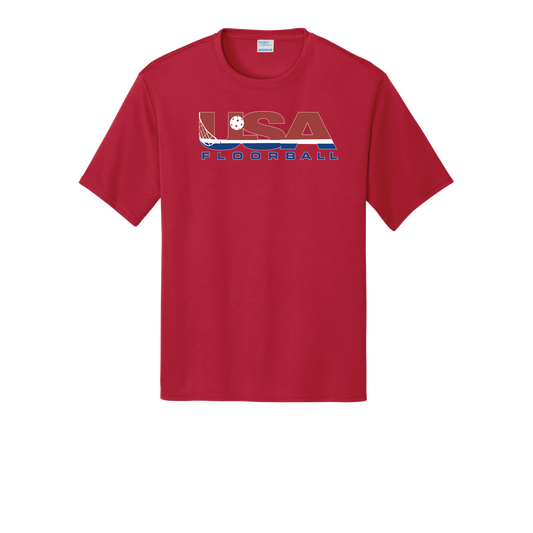 USA Floorball Men's Red Practice Shirt